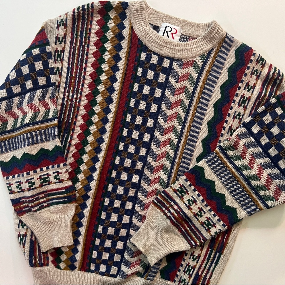 Vintage Retro Wool Blend Sweater XL
